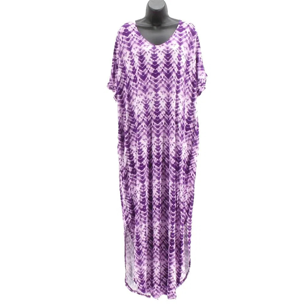 Colleen Lopez AnyWEAR Maxi Dress Grape Chevron - Regular